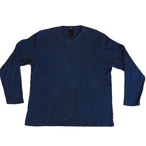 Alfani Heavyweight Ribbed Long Sleeve Cotton Top- Sz. Lrg